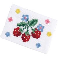 オリムパス製絲 刺繍キット イチゴのカードケース