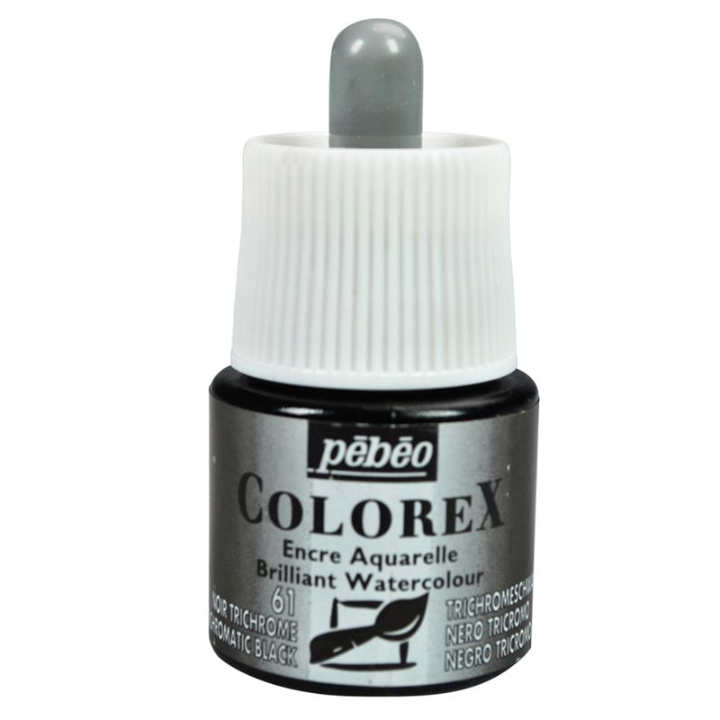 pebeo 水性染料ベースインク カラーレックス 45ml トリクロマティックブラック