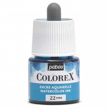 COLOREX カラーレックス 水性染料 カラーインク 45ml No.22 シアン