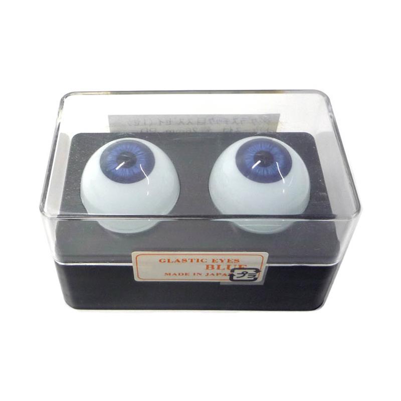 ビスクアイ グラスチック 青22mm 白目部分含む UV ※人形の目