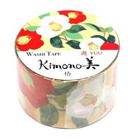 kimono美 和紙マスキングテープ レトロモダンタイプ 椿 25mm×5m巻 GR-2006