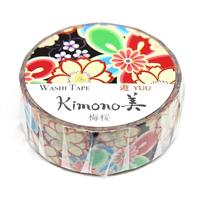 kimono美 和紙マスキングテープ レトロモダンタイプ 梅桜 15mm×7m巻 GR-2009