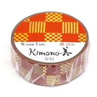 kimono美 和紙マスキングテープ 粋タイプ 市松 15mm×7m巻 金箔 GR-3003