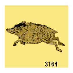 蒔絵シール [No.3164] 猪 (亥) | ゆめ画材