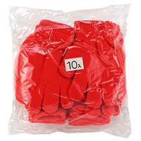 カラーのびのび手袋 赤 10双組