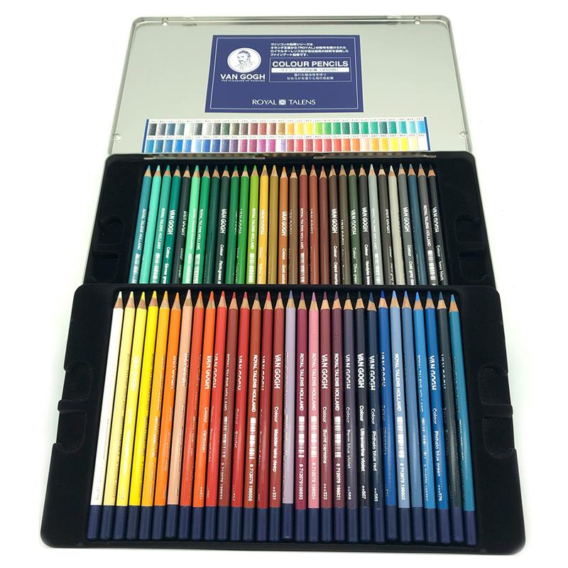 2枚で送料無料 VAN GOGH pencils 色鉛筆 60色 マスキングテープ - 通販