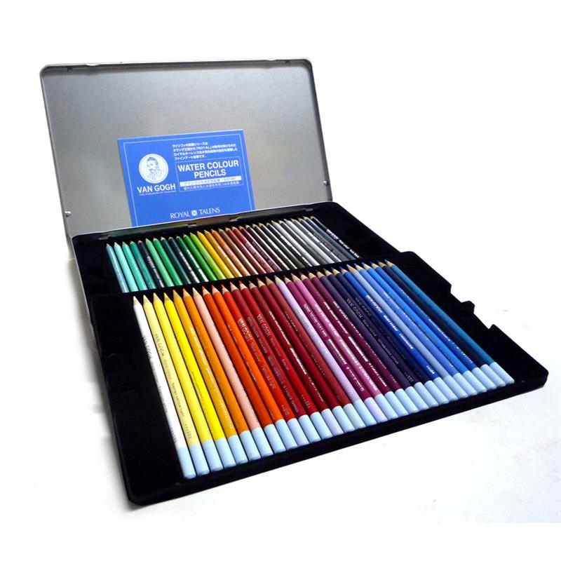 ヴァンゴッホ 水彩色鉛筆 60色セット 水彩筆付き