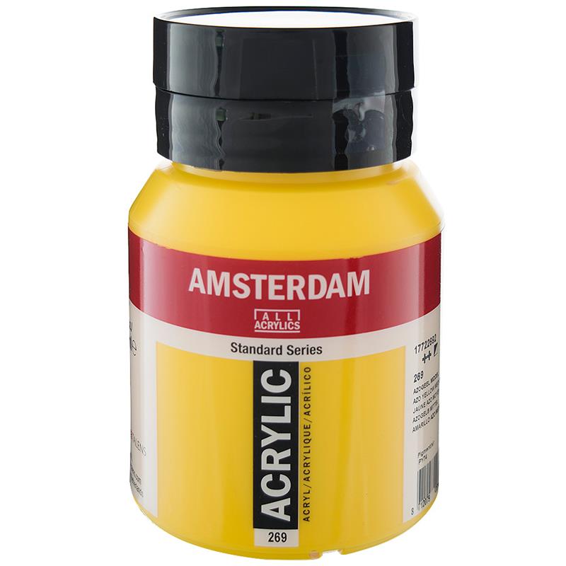 AMSTERDAM　アムステルダム　アクリリックカラー500ml　アゾイエローミディアム269 483291