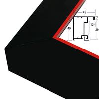 仮縁 フラット45 F120 黒×赤