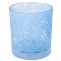 【1ケース（12個入）】 キャンドルグラス 「アラベスク」 L （ブルー）