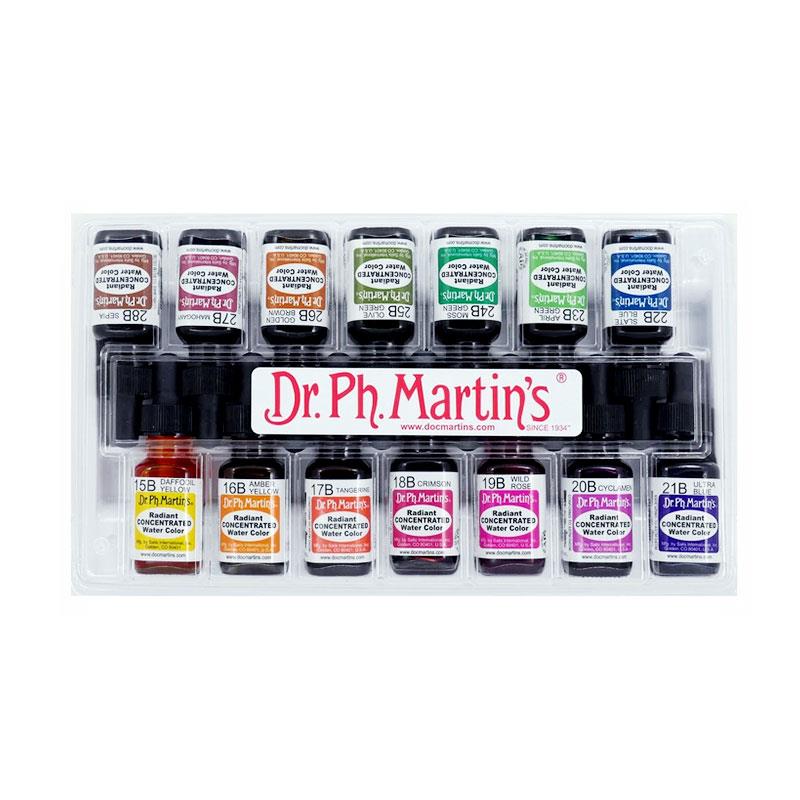 Dr.Ph.Martin's ドクターマーチン ラディアント 14色セット B 1/2オンス 15ml | ゆめ画材