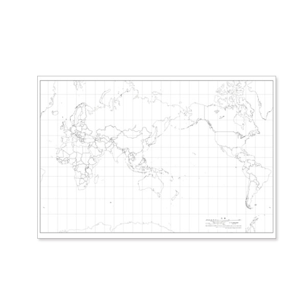 10セット 白地図 世界 ゆめ画材
