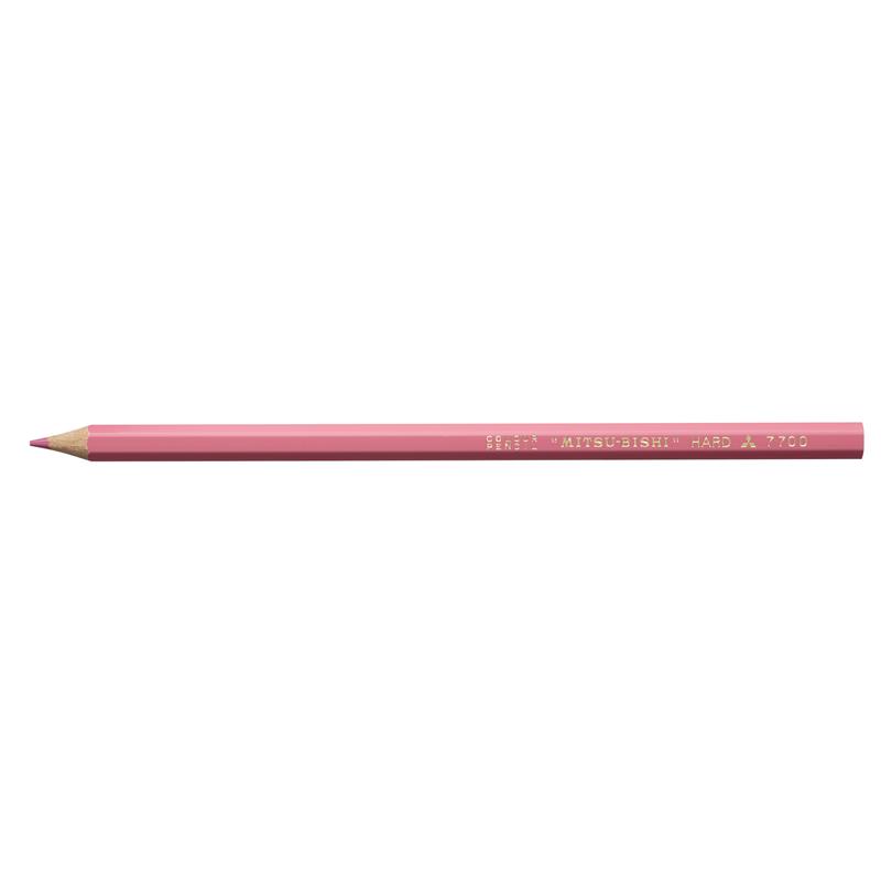 三菱 硬質色鉛筆 7700 単色1ダース ももいろ ゆめ画材