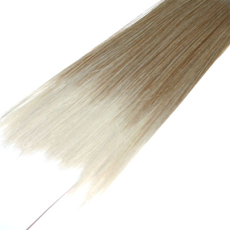 ウィッグヘアー 毛束 100g キャラメルブラウンとホワイトゴールドのミックス 毛先が明るい ゆめ画材