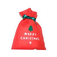 プレゼント用 クリスマス不織布バッグ 赤 Sサイズ（230×350mm）