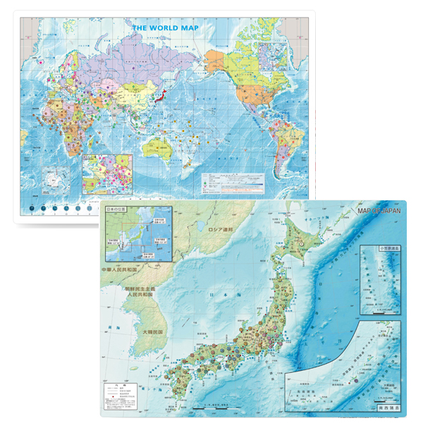 新版 地図学習 下敷きセット | ゆめ画材